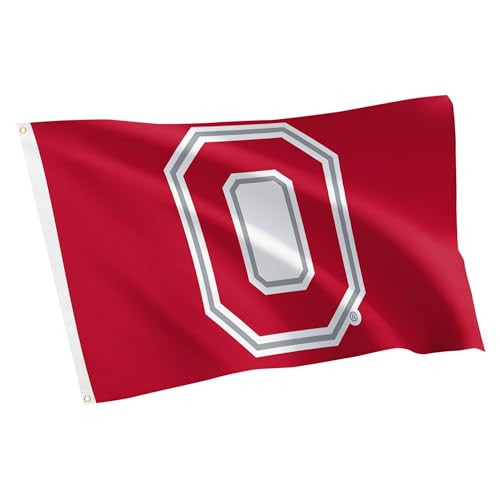 Desert Cactus Ohio State University OSU Flagge – 90 x 150 cm Buckeys-Banner, für drinnen und draußen, strapazierfähiger Stoff, 100 % Polyester-Design (Stil E) von Desert Cactus