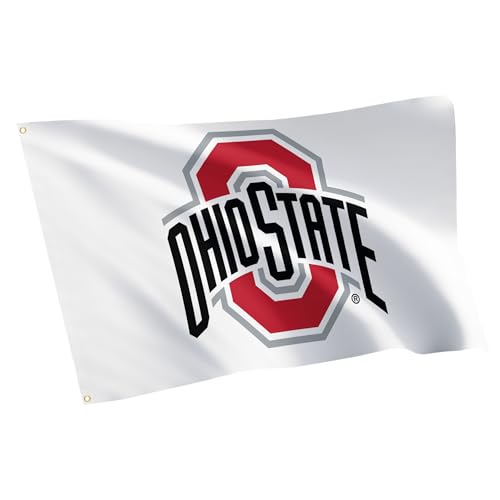 Desert Cactus Ohio State University OSU Flagge – 90 x 150 cm Buckeys-Banner, für drinnen und draußen, strapazierfähiger Stoff, 100 % Polyester-Design (Stil G) von Desert Cactus