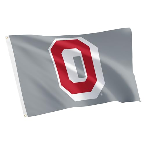 Desert Cactus Ohio State University OSU Flagge – 90 x 150 cm Buckeys-Banner, für drinnen und draußen, strapazierfähiger Stoff, 100 % Polyester-Design (Stil J) von Desert Cactus