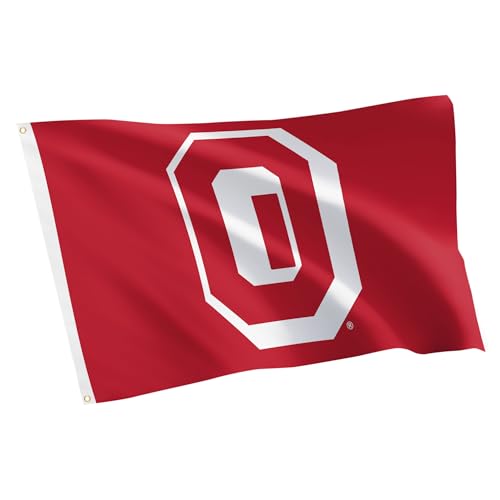 Desert Cactus Ohio State University OSU Flagge – 90 x 150 cm Buckeys-Banner, für drinnen und draußen, strapazierfähiger Stoff, 100 % Polyester-Design (Stil K) von Desert Cactus