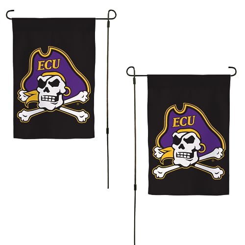ECU East Carolina University Gartenflagge Piraten Banner 100% Polyester (Design A) von Desert Cactus
