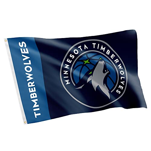 Minnesota Timberwolves Team NBA National Basketball Association 100% Polyester Indoor Outdoor 91 x 152 cm (Teamname) von Desert Cactus