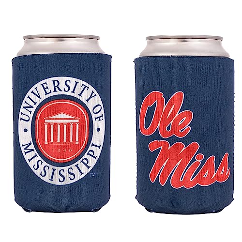 Ole Miss University of Mississippi Dosenisolator Getränkekühler 2 Stück Schaumstoff-Getränkehalter Rebels U of M (2 Stück Dose) von Desert Cactus