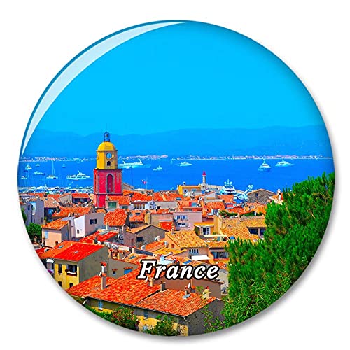 Frankreich Saint Tropez Kühlschrankmagnet Dekorativer Magnet Touristische Stadt Reise Souvenir Sammlung Geschenk Starker Kühlschrank Aufkleber von Desert Eagle