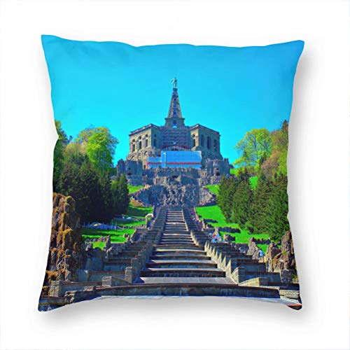 Germany Hercules Statue Kassel Pillow Case Decorative Cushion Cover Pillowcase Sofa Chair Bed Car Living Room Bedroom Office 18"x 18" KXR-2398 von Desert Eagle