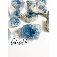 Blauer Celestit-Cluster, Wählen Sie Ihre Größe, Kristalle Für Traumerinnerung, Celestit Druzy, Roher Celestit, Blauer von DesertHippieShop
