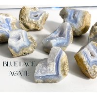 Roher Blauer Spitzen-Achat Aus Namibia, Stein Der Kommunikation, Spitzen-Achat, Rohkristall, Rohkristall von DesertHippieShop
