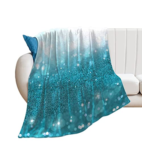 Kuscheldecke Blaue Pailletten Decke Weiche Flauschige Plüsch Decke Warme Wohndecke Sofadecke Couchdecke Samtdecke 150×200cm von Desheze