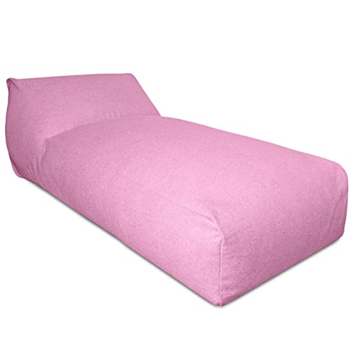 Deshome - Sitzsack für den Garten, Chaise Longue abnehmbar für den Außenbereich 180x90 cm - Bean Bag Chair, Outdoor-Sitzsack mit Polsterung Pouf Puff Design Mauve von Deshome