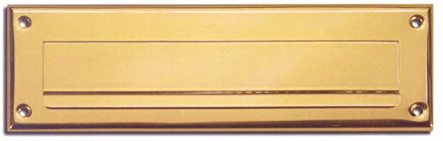 Briefeinwurf-geprägt-230 x 70 mm -Messing poliert oder matt gebürstet-Briefklappe-Briefschlitz (Messing poliert) von Desi-Schilder