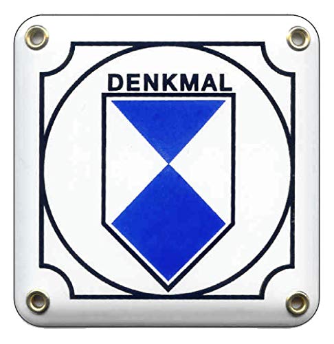 Denkmalschutz-Emaille-Schild-4 Größen-Warnschild-Hinweisschild-Schilder (577 D -210 x 210 mm) von Desi-Schilder