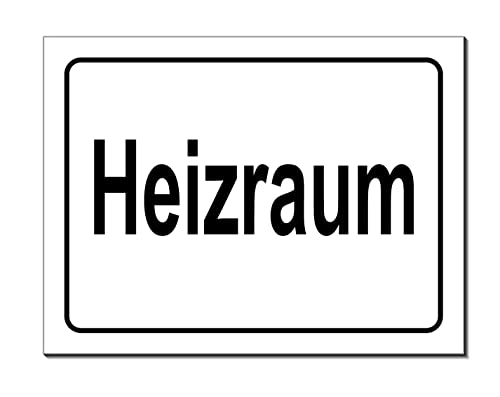 Heizraum-Schild-Aluminium Verbund-200 x 150 x 3 mm-Warnschild-Hinweisschild-Türschild (1287N ohne Löcher) von Desi-Schilder