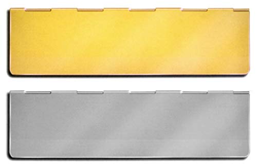 Innenklappe-280 x 80 mm für die Türinnenseite-Messing poliert od. Aluminium silber mattgebürstet-Briefeinwurf-Briefklappe-Briefschlitz (280 x 80 mm Aluminium silber gebürstet) von Desi-Schilder