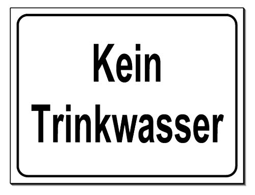 Kein Trinkwasser-Schild-Aluminium Verbund-200 x 150 x 2 mm-Warnschild-Hinweisschild-Türschild (1302-20 x 15 cm mit Löcher) von Desi-Schilder