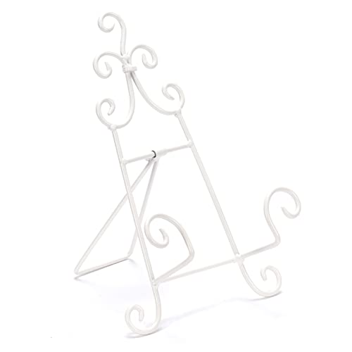 DESIGN DELIGHTS SPEISEKARTEN Halter Staffellei | Schmiedeeisen, 24 cm, Weiß | Antike Deko Staffellei, Menükartenhalter, Tischstaffelei, Verschnörkelte Präsentier Staffellei DESIGN DELIGHTS SPEISEKARTEN Halter Staffellei | Schmiedeeisen, 24 cm, Weiß | Antike Deko Staffellei, Menükartenhalter, Tischstaffelei, Verschnörkelte Präsentier Staffellei von DESIGN DELIGHTS