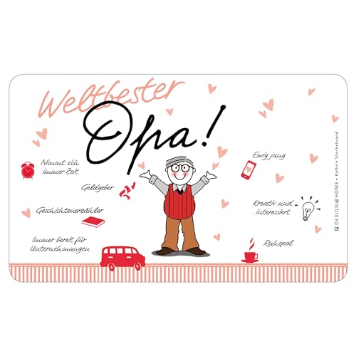 Design@Home Frühstücksbrettchen - Weltbester Opa! 23 x 14 cm von Design@Home