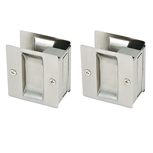 Design House 182097 Pocket Tür Hall und Schrank Pull, 2er Pack, Satin Nickel von Design House