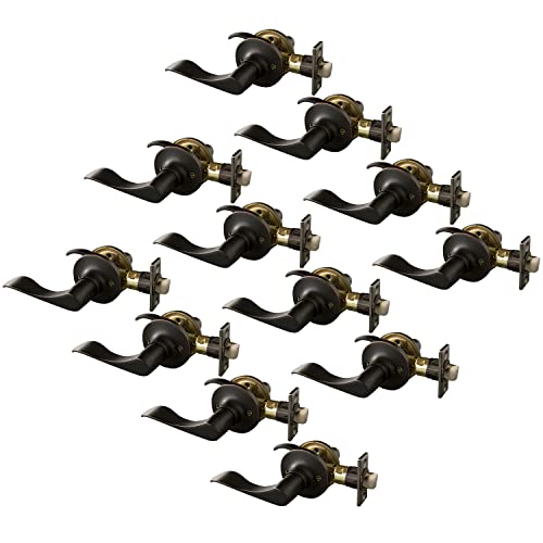 Design House 190843 12er-Pack Stratford Universal-Durchgangstürknauf, 6-fach, ölgeriebene Bronze von Design House