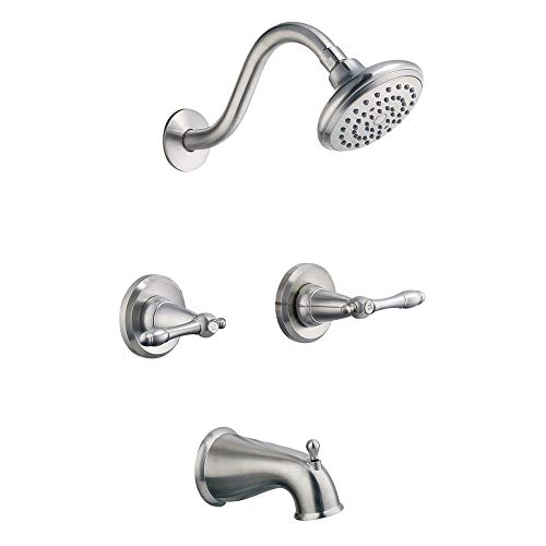 Design House 523480 Badewannen- und Duschblende mit Ventil, Nickel satiniert von Design House