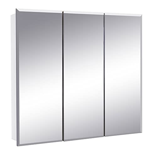 Design House 597484 Zypern Badezimmerspiegel, montiert, Rahmenlos, dreifach sichtbar, 62,2 x 11,2 x 63,5 cm (B x T x H), Mirror, 24.5 x 25 von Design House