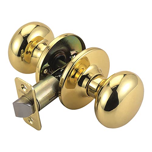 Design House 753269 Cambridge 2-Way Latch Passage Door Knob, Adjustable Backset, Polished Brass Finish by Design House von Design House