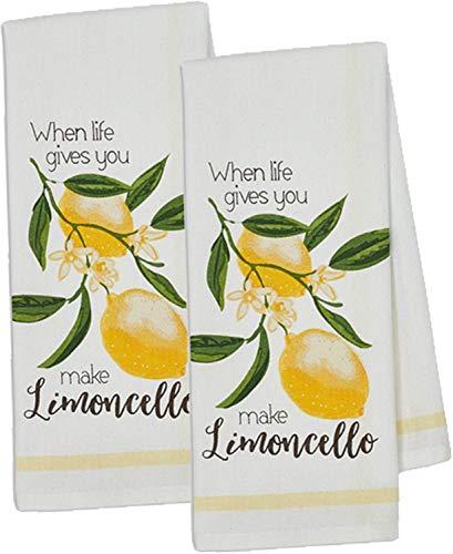 Design Imports Lemon Bliss Tischwäsche Garten 18" x 28" - Dishtowel 2-Pack Make Limoncello Printed von DII