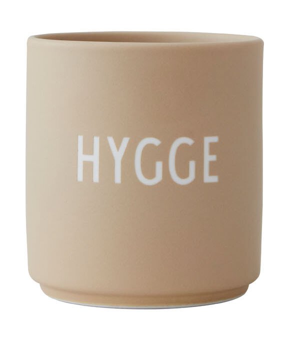 Becher 8 cm Favourite Dänische Worte Hygge beige von Design Letters
