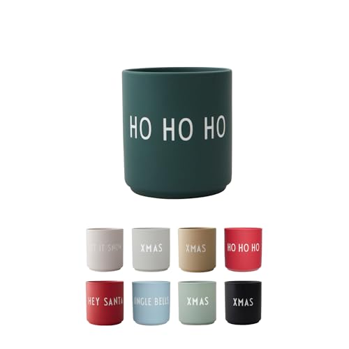 Design Letters Lieblingsbecher HO HO HO | Weihnachtstassen Ideal für Weihnachtsdeko, Weihnachtsgeschenke für Frauen & Männer, Tischdeko Weihnachten | Porzellan Weihnachtstasse | Kaffeetassen 250 Ml von Design Letters