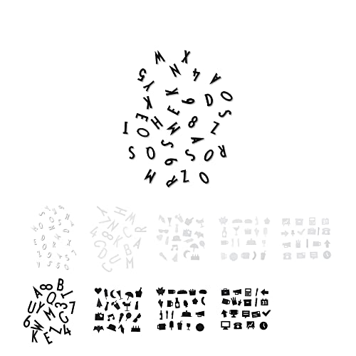 Design Letters Buchstaben und Zahlen für Message Boards, 20mm, 132 Stück (Schwarz) - Das scharfkantige Design der Buchstaben sorgt für EIN grafisches und stilvolles Erscheinungsbild von Design Letters