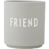 Design Letters - AJ Favourite Porzellan Becher, Friend / cool gray von Design Letters