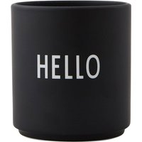 Design Letters - AJ Favourite Porzellan Becher, Hello / schwarz von Design Letters