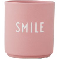 Design Letters - AJ Favourite Porzellan Becher, Smile / old rose von Design Letters