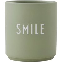 Design Letters - AJ Favourite Porzellan Becher, Smile / grün von Design Letters