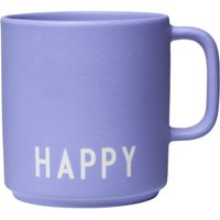 Design Letters - AJ Favourite Porzellan Becher mit Henkel, Happy / pale iris von Design Letters