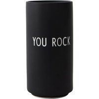 Design Letters - AJ Favourite Porzellan Vase, You Rock / schwarz von Design Letters