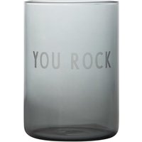 Design Letters - AJ Favourite Trinkglas, You Rock / soft black von Design Letters