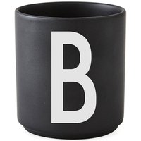 Design Letters - AJ Porzellan Becher B, schwarz von Design Letters
