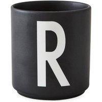 Design Letters - AJ Porzellan Becher R, schwarz von Design Letters