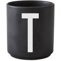 Design Letters - AJ Porzellan Becher T, schwarz von Design Letters