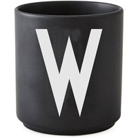 Design Letters - AJ Porzellan Becher W, schwarz von Design Letters
