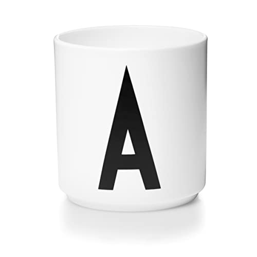 Design Letters Porzellan Kaffeetassen A-Z Weiß | Kaffeetasse | Geschenke für frauen, Männer | Verwendungals Zahnputzbecher, Teetasse | Dekorativ Design Tasse | Premium dekorativen Buchstaben becher von Design Letters