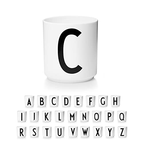 Design Letters Porzellan Kaffeetassen A-Z Weiß | Kaffeetasse | Geschenke für frauen, Männer | Verwendungals Zahnputzbecher, Teetasse | Dekorativ Design Tasse | Premium dekorativen Buchstaben becher von Design Letters