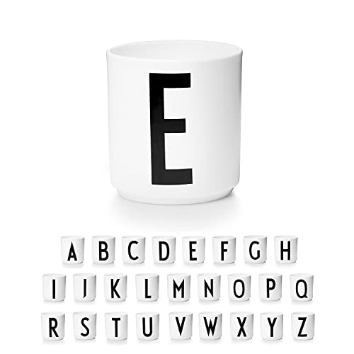 Design Letters Porzellan Kaffeetassen A-Z Weiß | Kaffeetasse | Geschenke für frauen, Männer | Verwendungals Zahnputzbecher, Teetasse | Dekorativ Design Tasse | Premium dekorativen Buchstaben becher von Design Letters