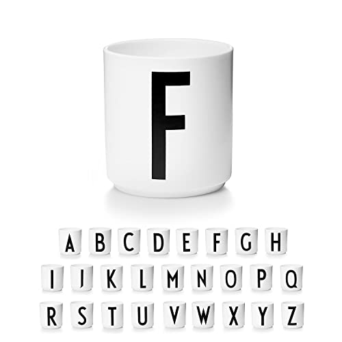 Design Letters Porzellan Kaffeetassen A-Z Weiß | Kaffeetasse | Geschenke für frauen, Männer | Verwendungals Zahnputzbecher, Teetasse | Dekorativ Design Tasse | Premium dekorativen Buchstaben becher von Design Letters