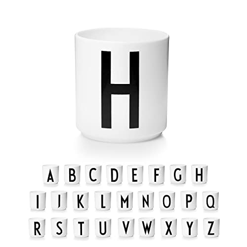 Design Letters Porzellan Kaffeetassen A-Z Weiß | Kaffeetasse | Geschenke für frauen, Männer | Verwendungals Zahnputzbecher, Teetasse | Dekorativ Design Tasse | Premium dekorativen Buchstaben becher von Design Letters