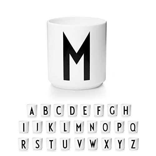 Design Letters Tasse Personalisiert A-Z | Weiße Tassen | Kaffeetassen Buchstaben | Kaffeebecher Porzellan | Personalisierte Tasse Weiß, Personalisierte Geschenke | Dekorativ Tasse mit Initialen 250 Ml von Design Letters