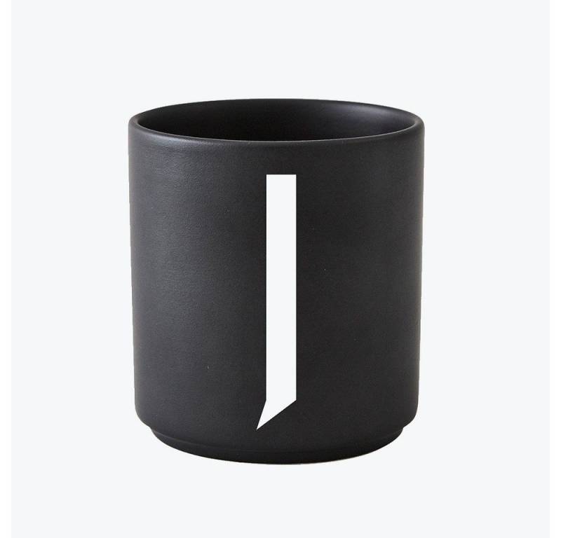 Design Letters Becher Porzellanbecher Schwarz J, Porzellan Design Letters Becher Porzellanbecher Schwarz J, Porzellan von Design Letters