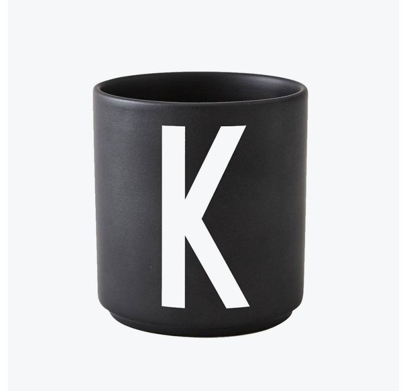 Design Letters Becher Porzellanbecher Schwarz K, Porzellan von Design Letters