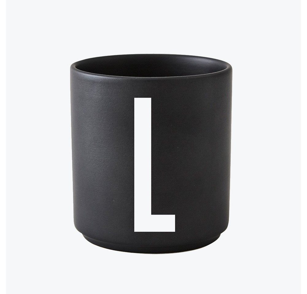 Design Letters Becher Porzellanbecher Schwarz L, Porzellan von Design Letters