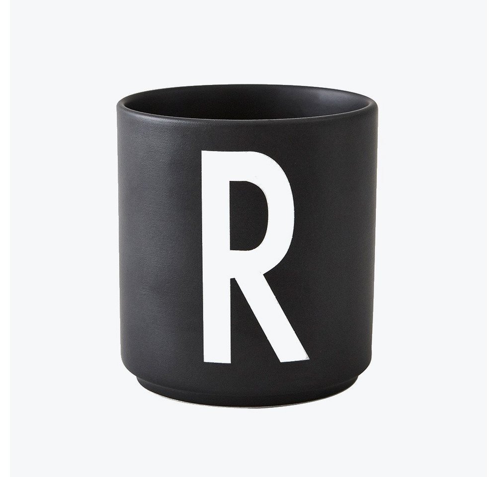 Design Letters Becher Porzellanbecher Schwarz R, Porzellan von Design Letters